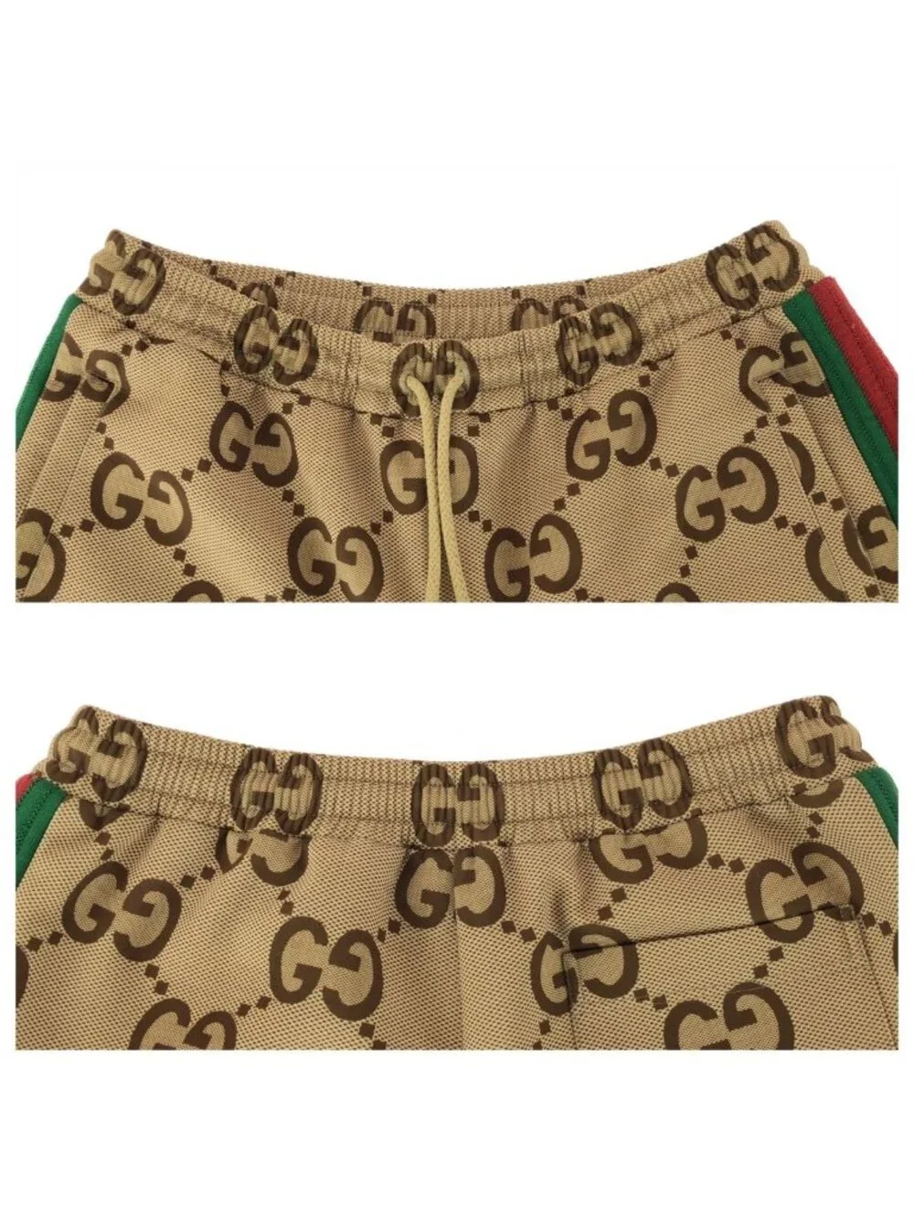 Gucci Sherry Line Jumbo GG Beige Brown Polyester Track Pant M